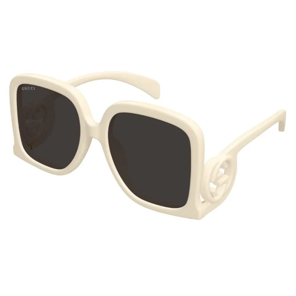 NEW GUCCI SUNGLASSES GUCCI GG1326S 009 DARK IVORY/GREY MIRROR EYEWEAR